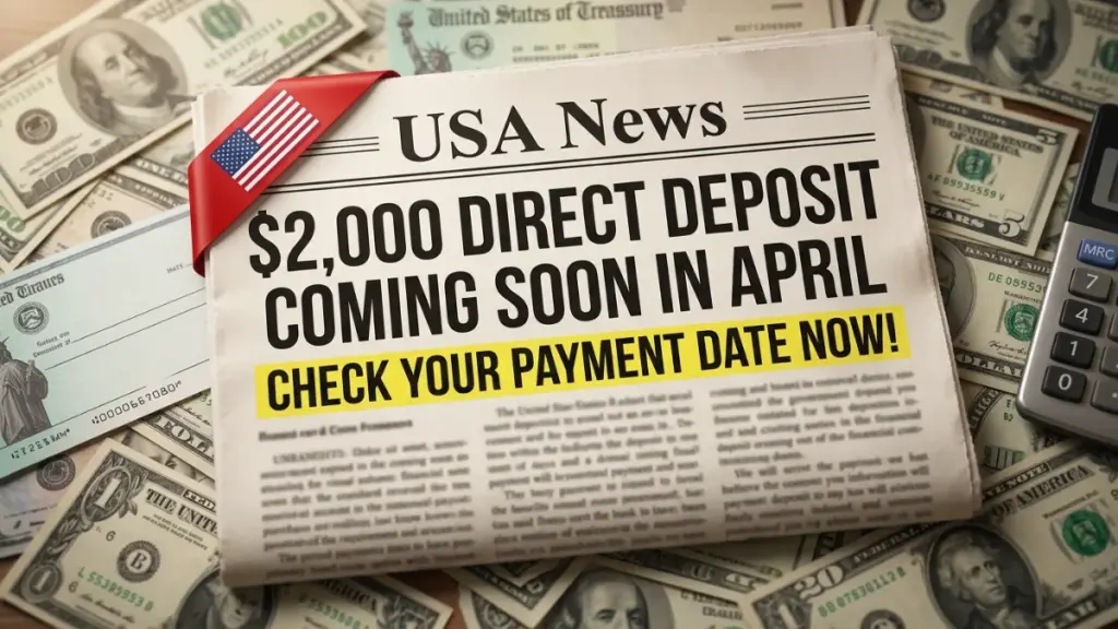 $2,000 Direct Deposit Coming Soon in April